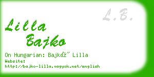 lilla bajko business card